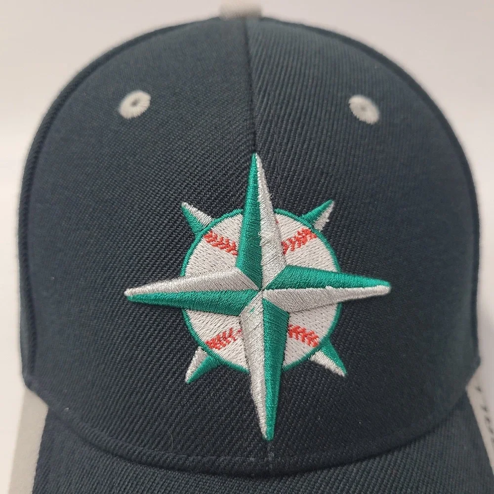 Seattle Mariners Hat Nike Adjustable Blue Wool Blend Compass Logo Men MLB Casual